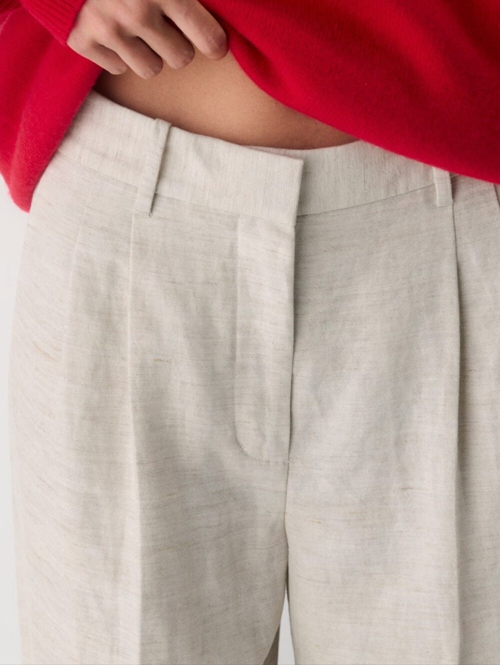 Aritzia The Effortless Pant CruiseLinen in Natural Ecru Sz 6 NWOT - Picture 4 of 16